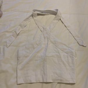 A&F cropped halter tank